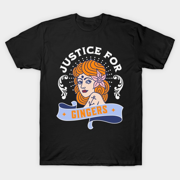 Justice For Gingers Funny Redhead Pride T-Shirt by mikels